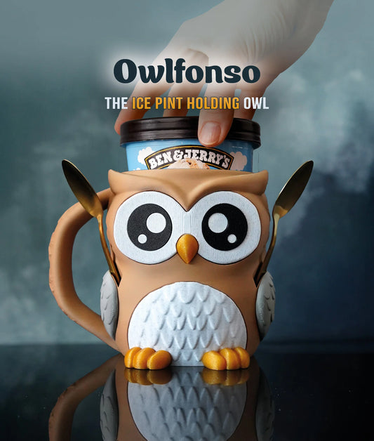 Owlfonso the Owl Ice Pint Holder