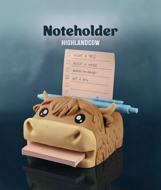 Highland Cow Desk Organizer