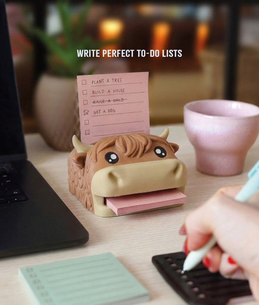 Highland Cow Desk Organizer