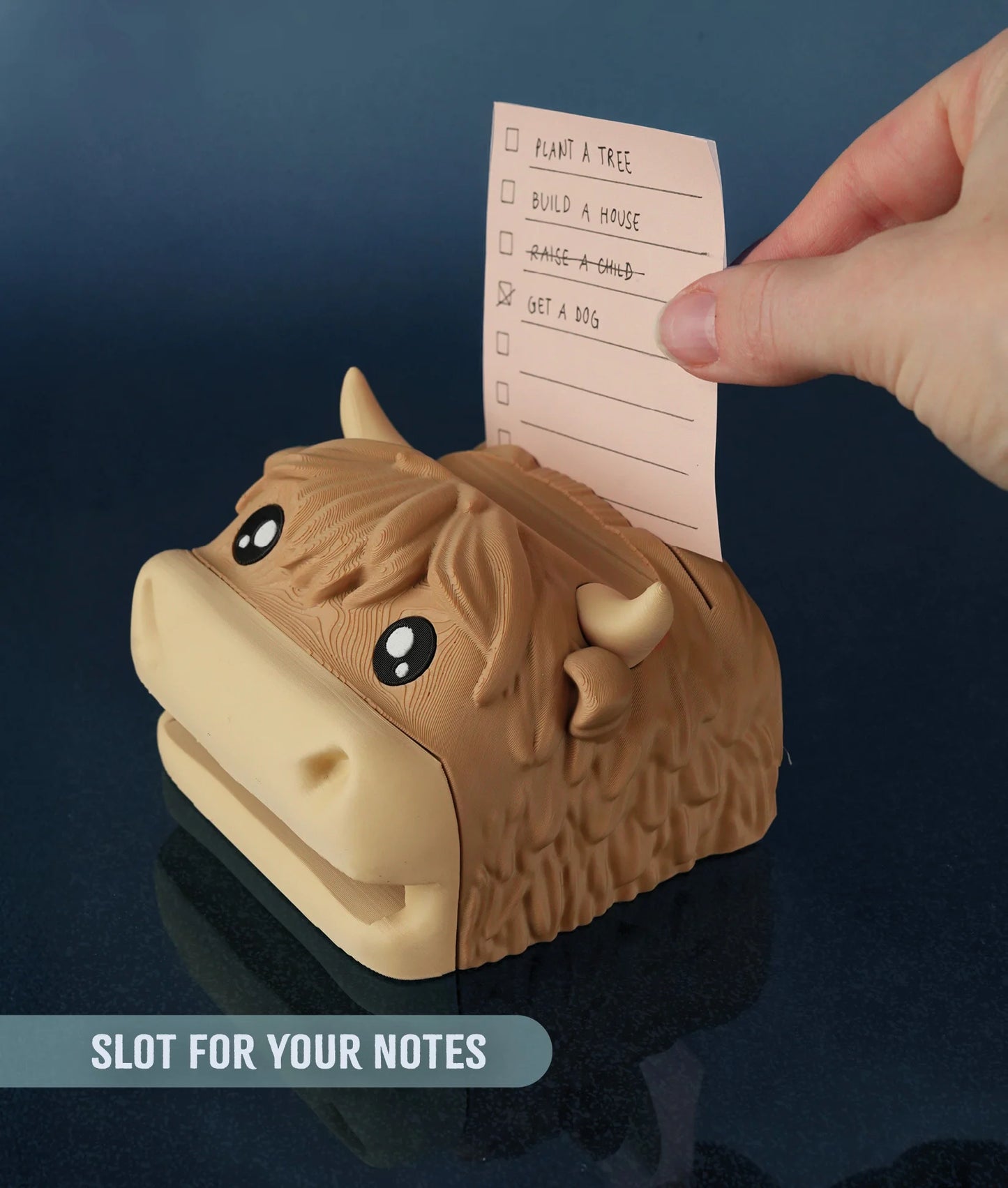 Highland Cow Desk Organizer