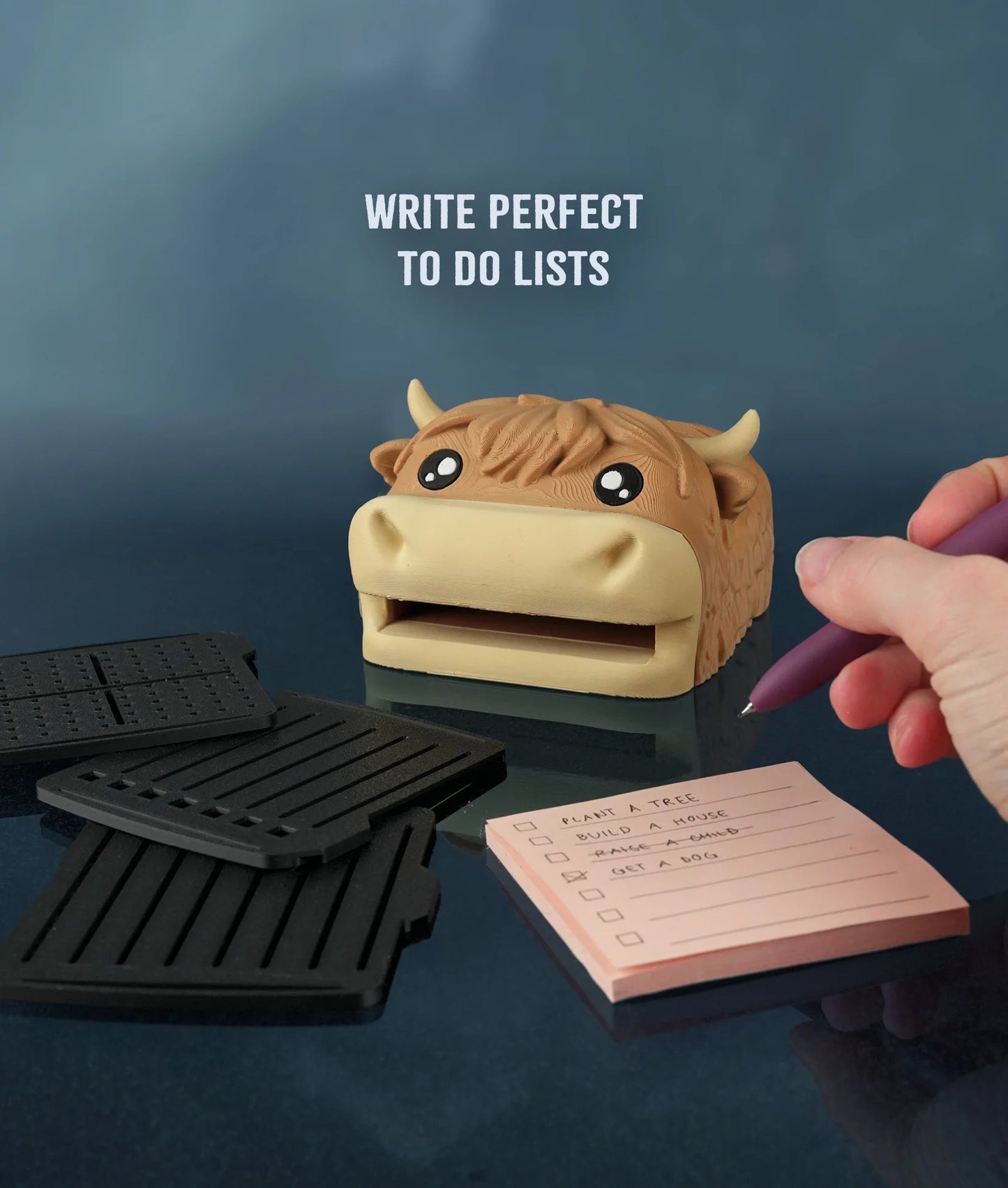 Highland Cow Desk Organizer